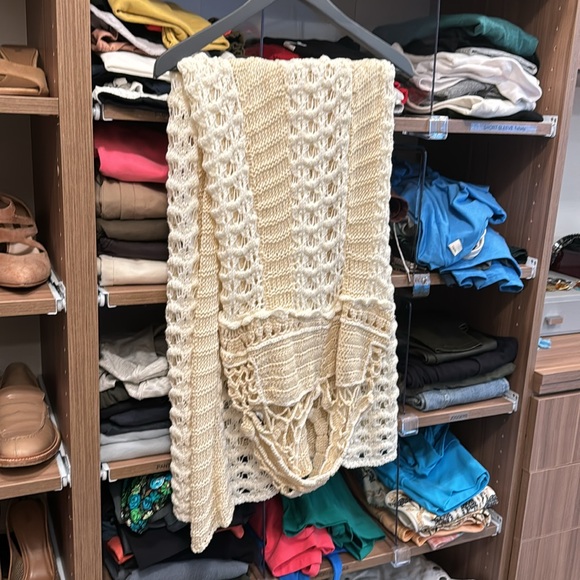 Zara crochet knit dress ecru ivory like new S - Picture 5 of 6